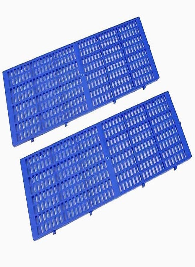 KsPups Pet Plastic Flooring Mat for Dog/Cat/Rabbit/Goat Multipurpose Floor Mat 36x12 Inch I Pack of- 2 Pcs Blue` - Image 1